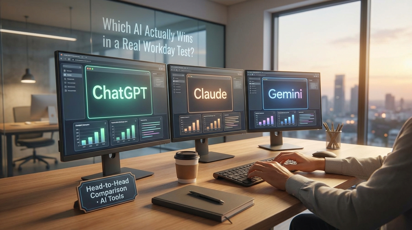 ChatGPT vs Claude vs Gemini: Which AI Actually Wins in a Real Workday Test? (2026)